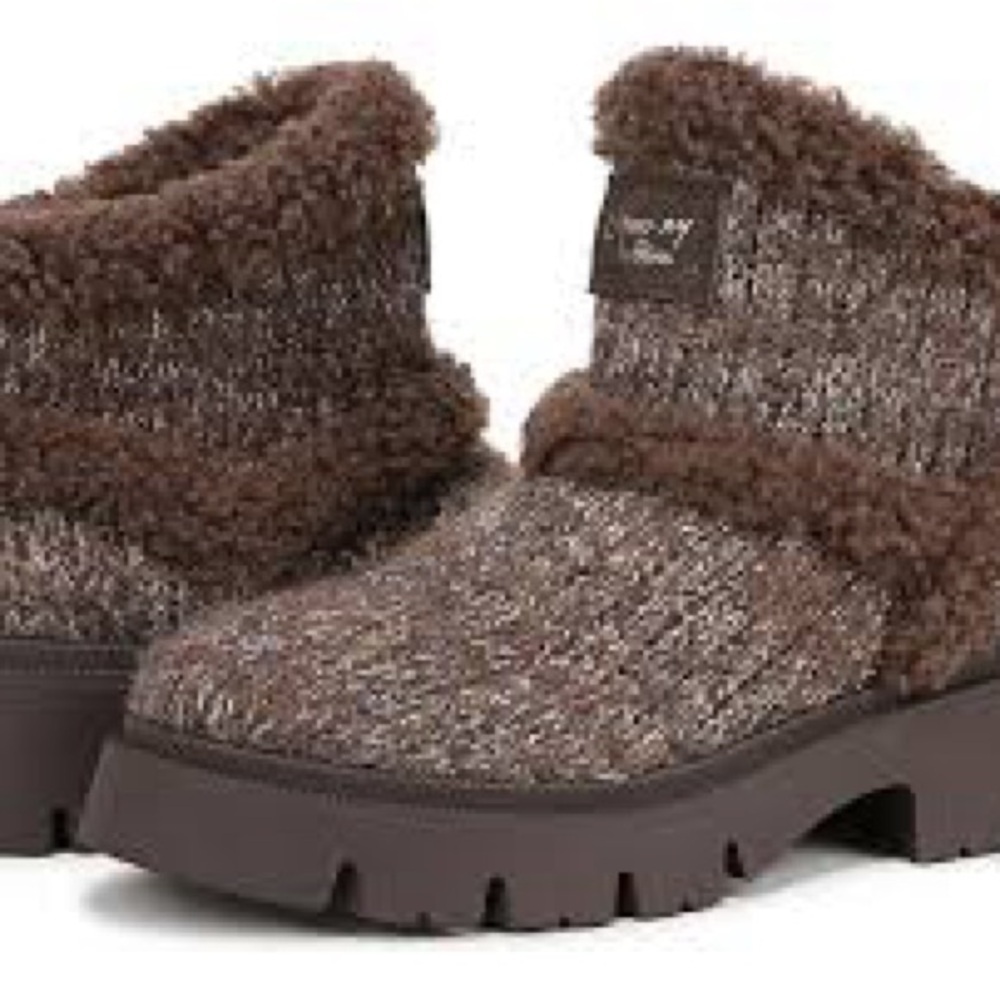 Circus by Sam Edelman Clare Faux Fur Lined Bootie Fuzzy Brown Boots 6.5